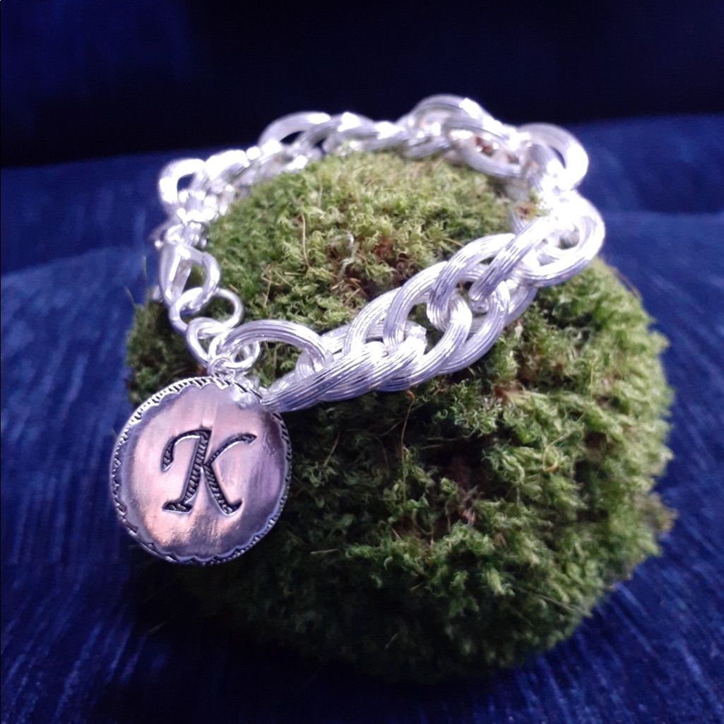 K Initial Bracelet